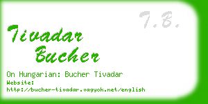 tivadar bucher business card